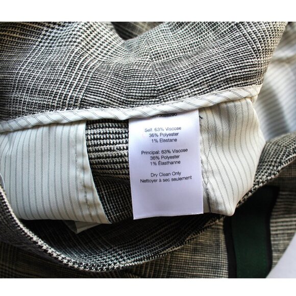 Veronica Beard Cormac High Waist Crop Flare Trouser 26" / Size 4 / Grey Plaid - Picture 12 of 12